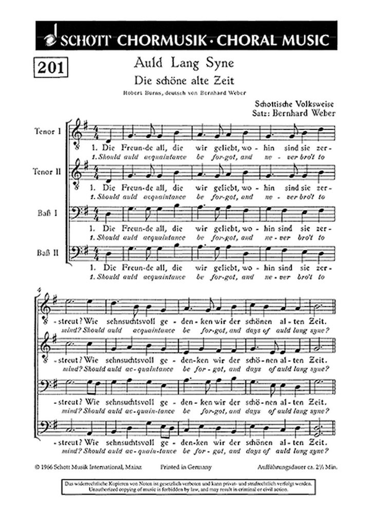 Auld Lang Syne - Die schone alte Zeit